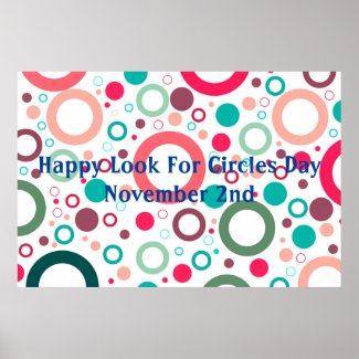 Simple Colorful Retro Circles | Poster