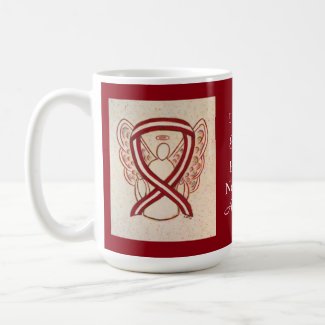 Head and Neck Cancer Awareness Ribbon Coffee Mugs