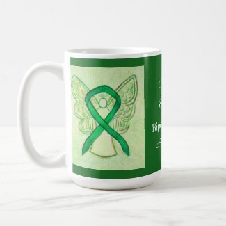 Bipolar Disorder Awareness Ribbon Angel Custom Mug