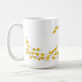 Golden Yellow Blossoms Coffee Mug