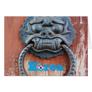 Korean Dragon Door Knocker Card
