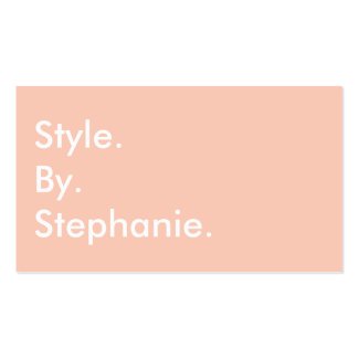 Chic modern pastel coral mint hue fashion blogger business card