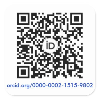 ORCID QR code square sticker