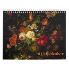Floral Victorian Oil Paintings 2018 Calendar