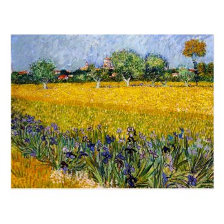 View of Arles with Irises Vincent van Gogh paint Postcard