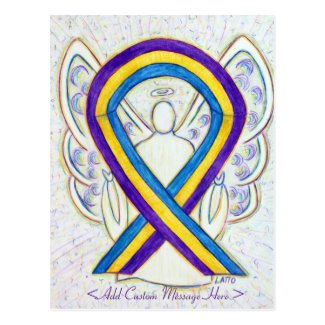 Bladder Cancer Awareness Ribbon Angel Postcard