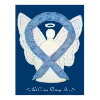 Thyroid Paisley Awareness Ribbon Angel Postcard