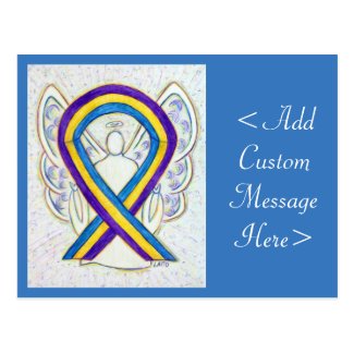 Bladder Cancer Awareness Ribbon Angel Postcard