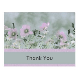 Lovely Muted Wildflowers Postcard
