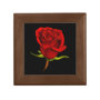 Red Rose Ceramic Tile on Black | Zazzle.com