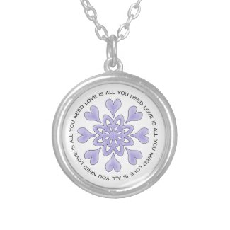 Love is All You Need Round Pendant Necklace