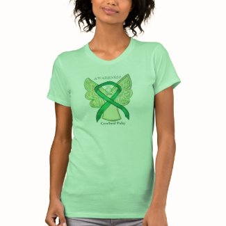 Cerebral Palsy Green Awareness Ribbon Angel Shirt