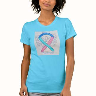Thyroid Cancer Awareness Ribbon Angel Shirt