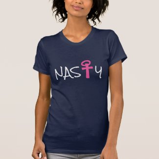 &quot;Nasty&quot; woman with pink woman symbol T-Shirt