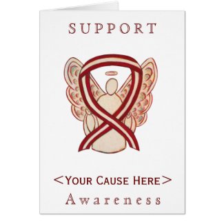 Head/Neck Cancer Awareness Ribbon Customized Card