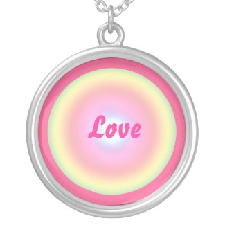 Love Circle Valentine Silver Plated Necklace