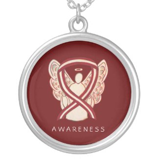 Head/Neck Cancer Awareness Ribbon Jewelry Necklace