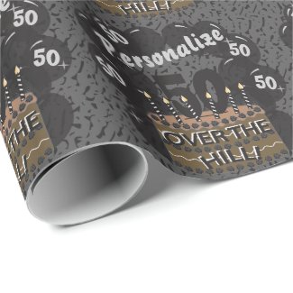Happy 50th Birthday - Over the Hill Wrapping Paper