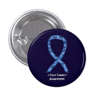 Paisley Awareness Ribbon Personalized Pin Buttons