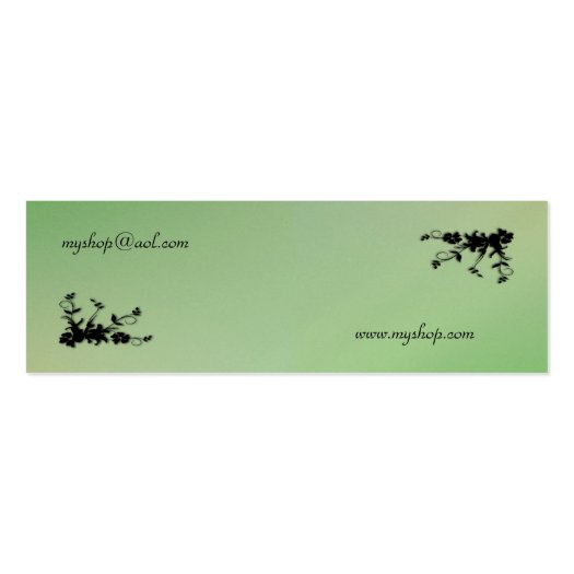 Green with Yellow Kiss Elegant Business Card