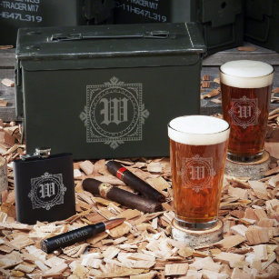 Winchester 50 Cal Ammo Can Set w/ Beer Kit & Flask