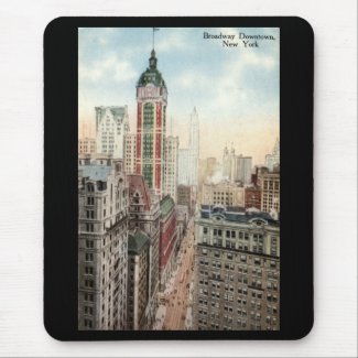 Broadway Downtown NYC Vintage 1913 Mouse Pad