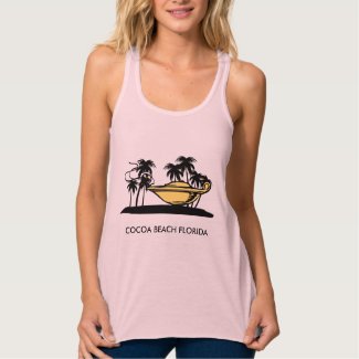 Cocoa Beach Florida Flowy Racerback Tank Top