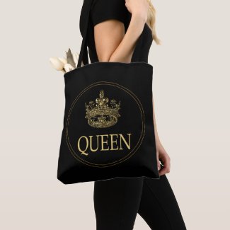 Queen and Crown Emblem Crossbody Bag