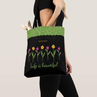 Kindness Grows Flowers Inspirational Tote Bag