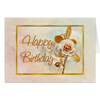 Beautiful Rose Birthday Card