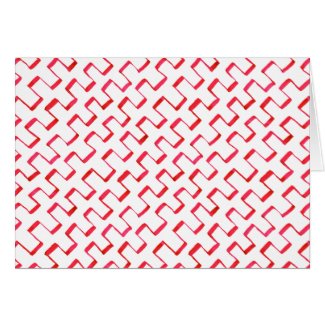 Red Geometric Painted Pattern Congratulations Card