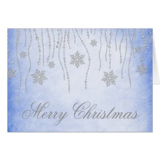 Diamond Snowflakes Christmas Holiday Greeting Card