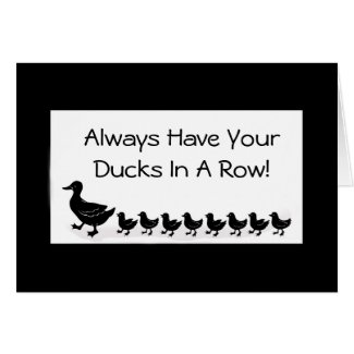 Duck In A Row-Customizable Card