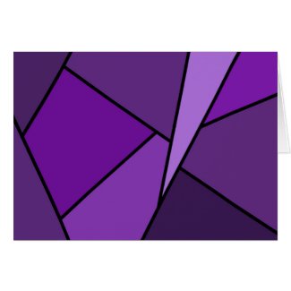 Abstract Purple Polygons Birthday Card