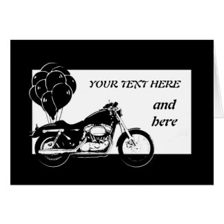 Motorcycle Card-Customizable Card