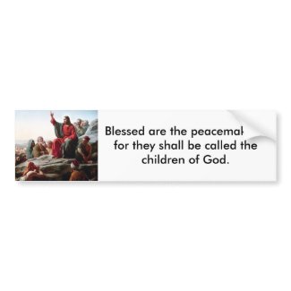 Jesus Teaching: Blessed are the peacemakers Bumper Sticker