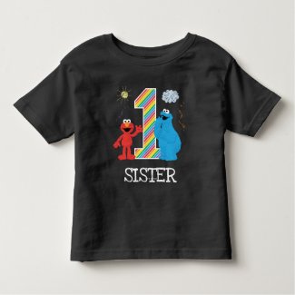 Sesame Street Pals Chalkboard Rainbow 1st Birthday Toddler T-shirt