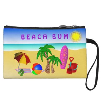 Beach Bum Sun Sea Surf Small Clutch Bag Purse