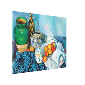 Still Life with Apples  Paul Cézanne painting food Canvas Print