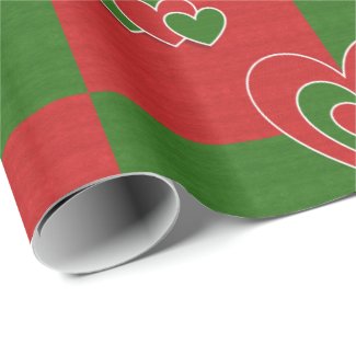 Christmas Heart Wrapping Paper