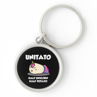 Unitato Half Unicorn Half Potato Funny Vegetable Keychain
