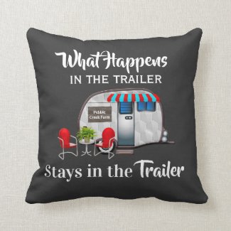 Personalized Camper Throw Pillow