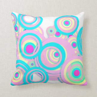 Hot Pink Outdoor Pillows - Gingham Pattern