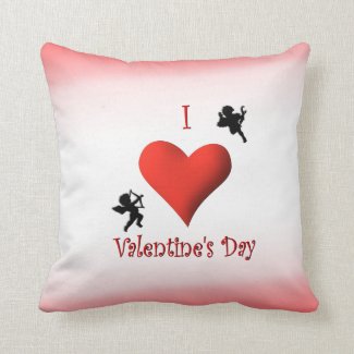 I Heart Valentine's Day Mojo Throw Pillow