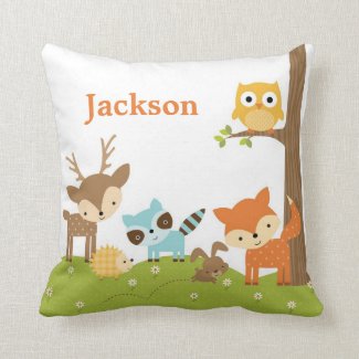 Cute Woodland Animal Pillow