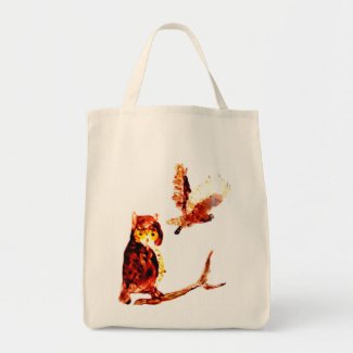 Tawny Owl Art Tote Bag