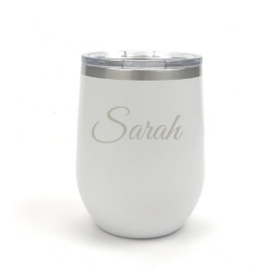 Engraved Script Name 12 oz. Insulated Wine Tumbler