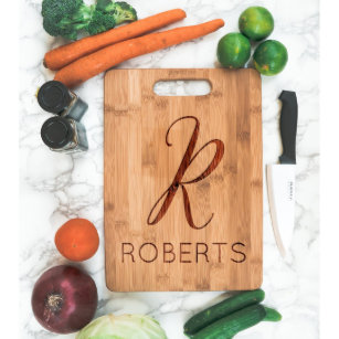 Personalized Cutting Board with Initial First Name