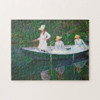 In the Norwegian Boat at Giverny Claude Monet Puzzle