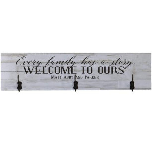 Welcome To Our Story Romantic White Coat Rack